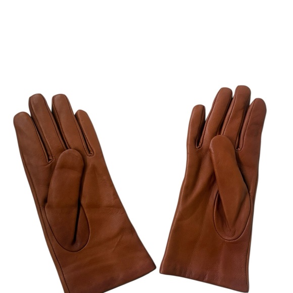 Vince Nappa Leather & Cashmere Luxury Gloves Brown Sz M - Picture 7 of 11